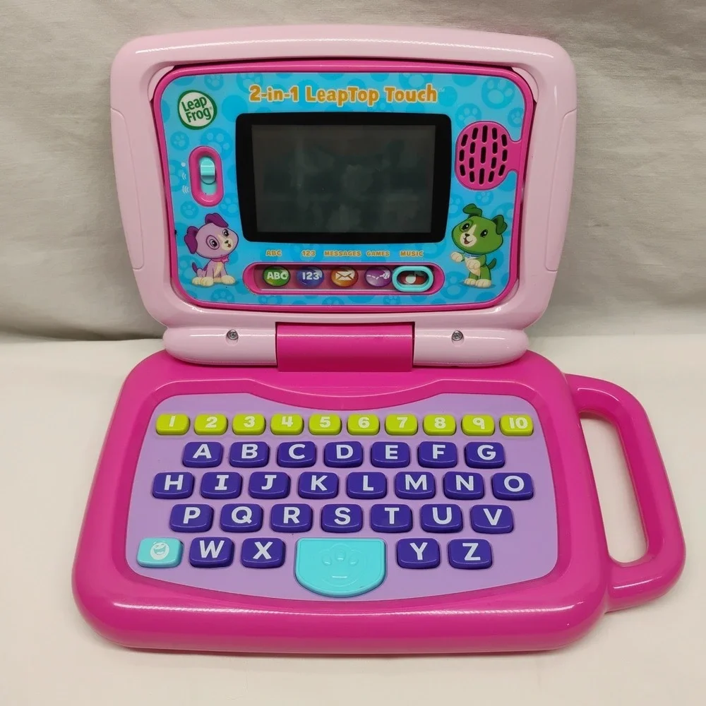 LeapFrog Pink 2 In 1 LeapTop Touch Laptop Computer Kids Interactive Educational